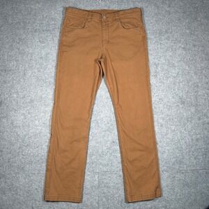 Woolrich chino Pants Mens 32x32(32x30) Brown Canvas Workwear Outdoor Casual